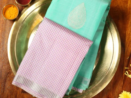 ZB8A5454 Kanchipuram – Half and Half / Long Border