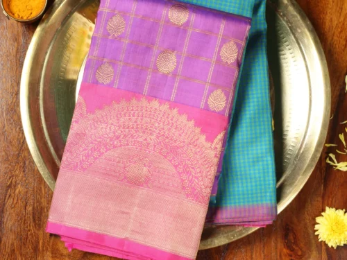 ZB8A5610 Kanchipuram – Half and Half / Long Border